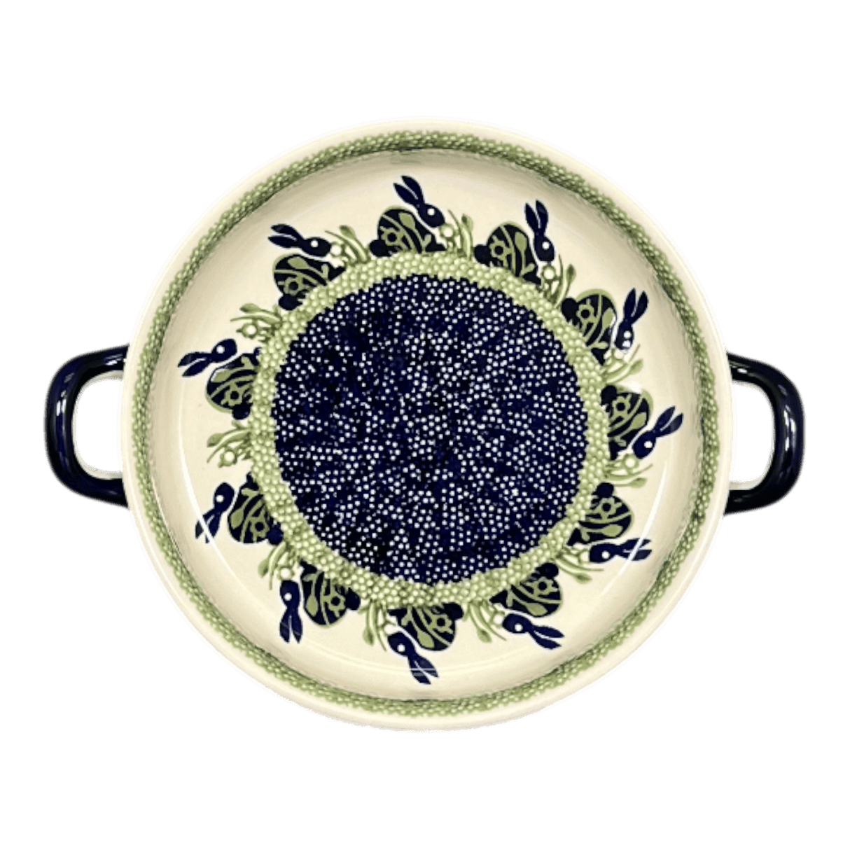 Casserole, Round, Handles, 9.25" in "Bunny Love" by Manufaktura | Z140T-P324