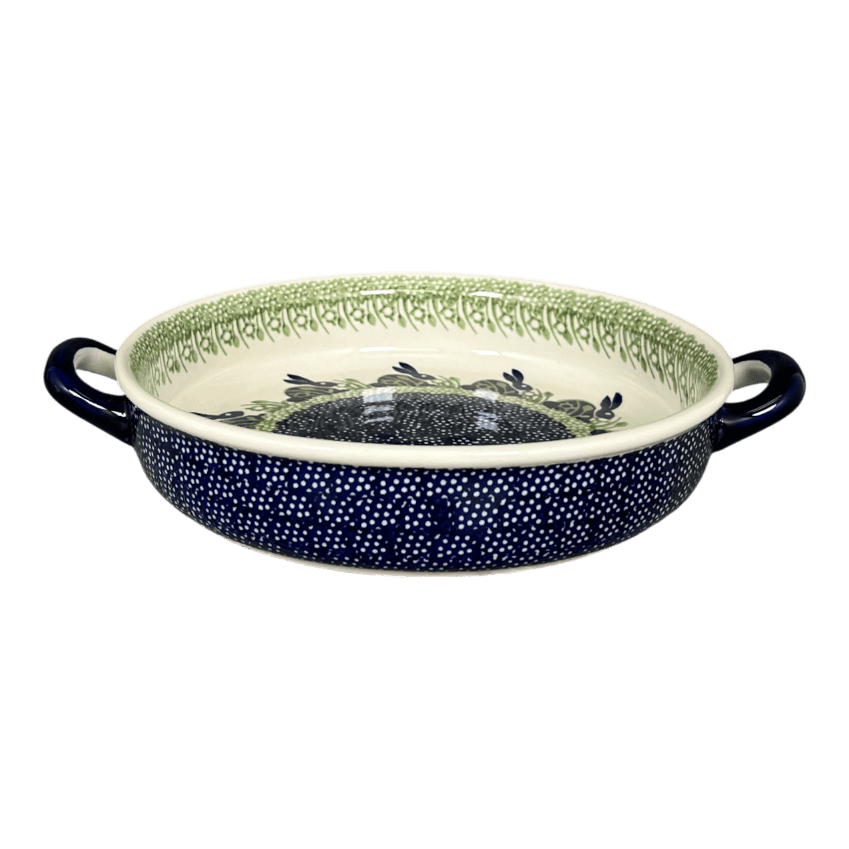 Casserole, Round, Handles, 9.25" in "Bunny Love" by Manufaktura | Z140T-P324