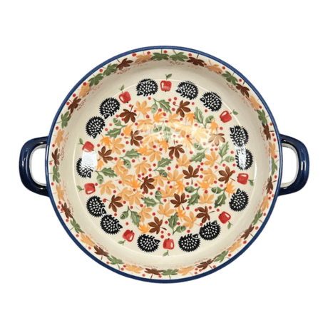 Casserole, Round, Handles, 9.25" in "Hedgehog Harvest" by Manufaktura | Z140U-AS71