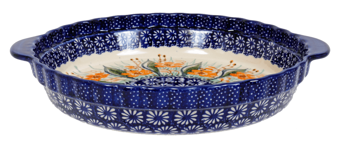 Baker, Round, Pie Baker, Handles, 9.75" in "Sun-Kissed Garden" by Manufaktura | Z148S-GM15