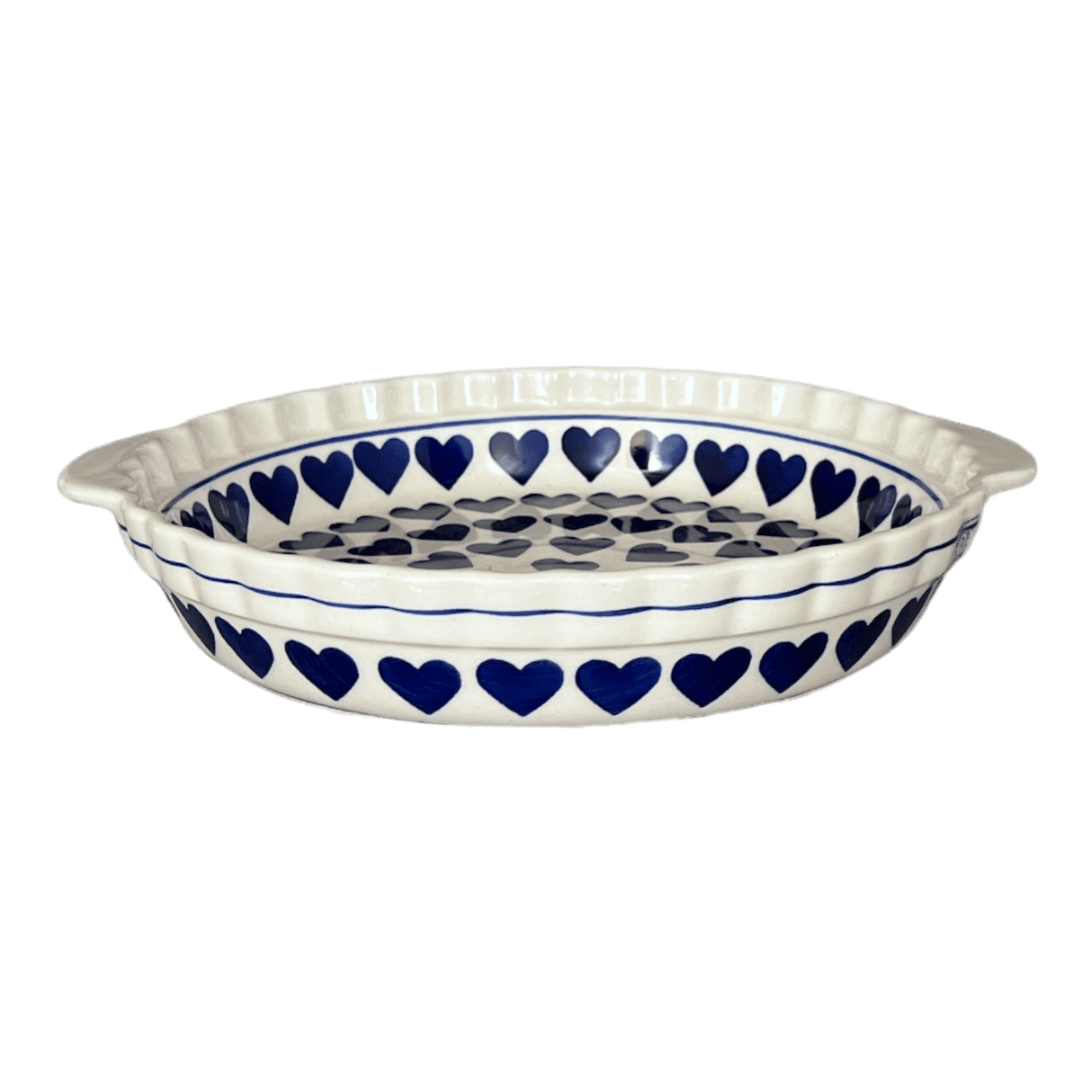 Baker, Round, Pie Plate, Handles, 9.75" in "Whole Hearted" by Manufaktura | Z148T-SEDU