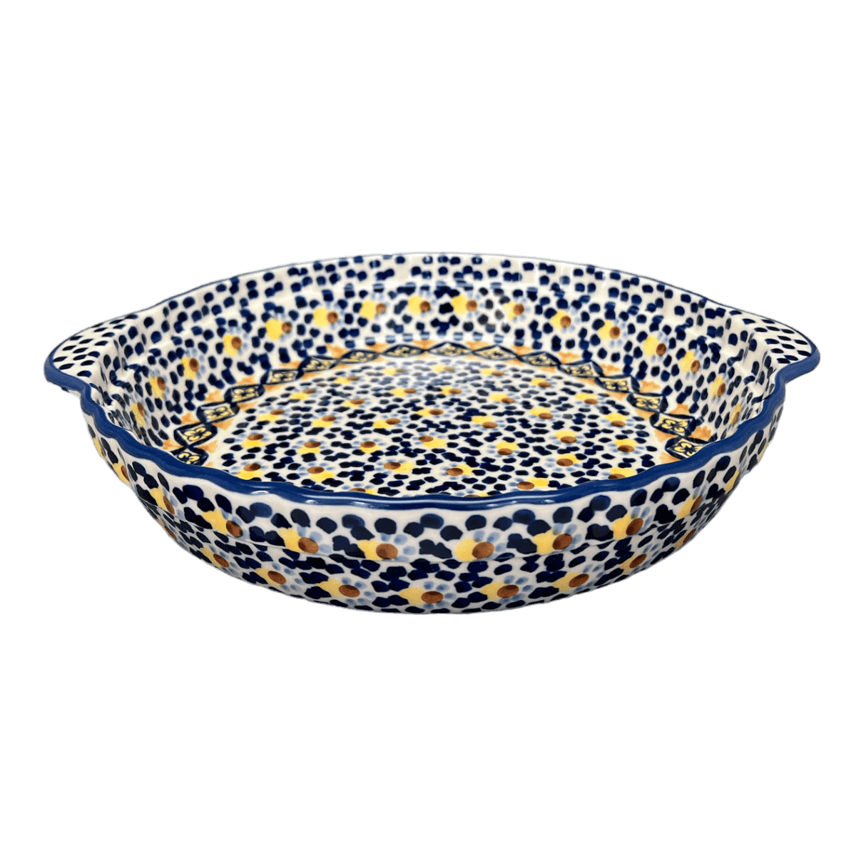 Baker, Round, Pie Plate, Handles, 9.75" in "Kaleidoscope" by Manufaktura | Z148U-ASR