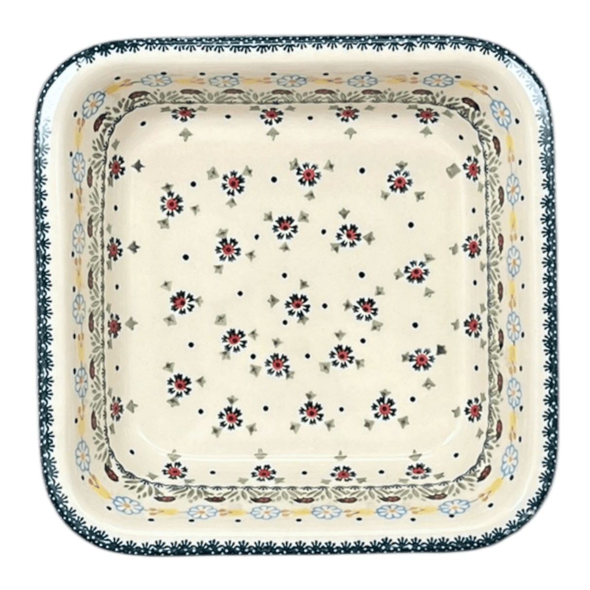 Baker, Square, 11.5" Deep in "Lady Bugs" by Manufaktura | Z149T-IF45