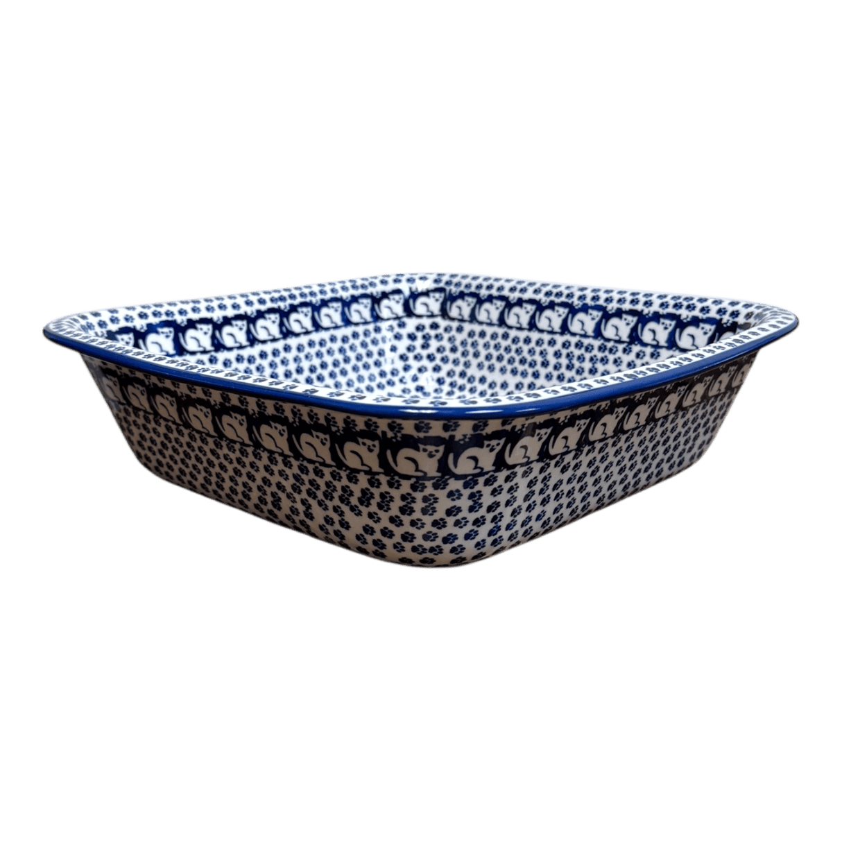 Baker, Square, 11.5" Deep in "Kitty Cat Path" by Manufaktura | Z149T-KOT6