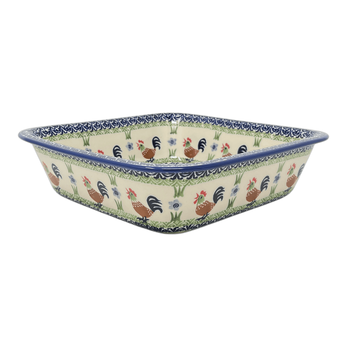 Baker, Square, 11.5" Deep in "Chicken Dance" by Manufaktura | Z149U-P320