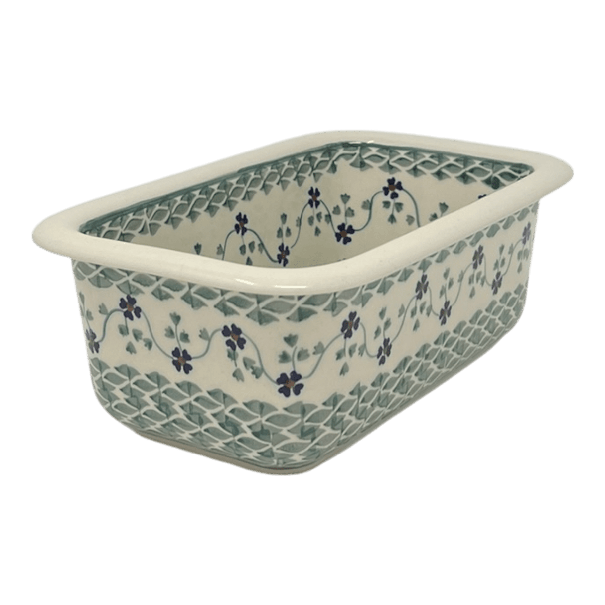 Baker, Bread, 9.5" x 6" in "Woven Pansies" by Manufaktura | Z150T-RV