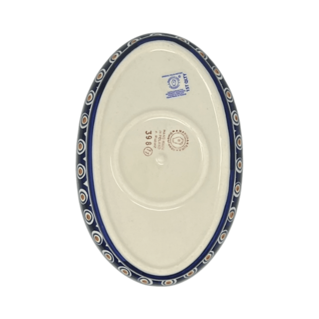 Baker, Oval, Lid, 9" x 6" in "Peacock" by Manufaktura | Z156T-54