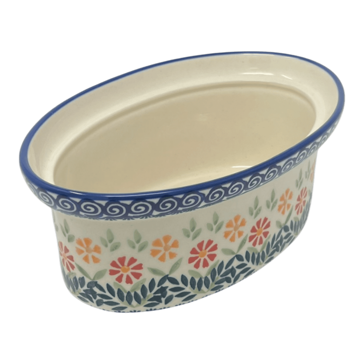 Baker, Oval, Lid, 9" x 6" in "Flower Power" by Manufaktura | Z156T-JS14