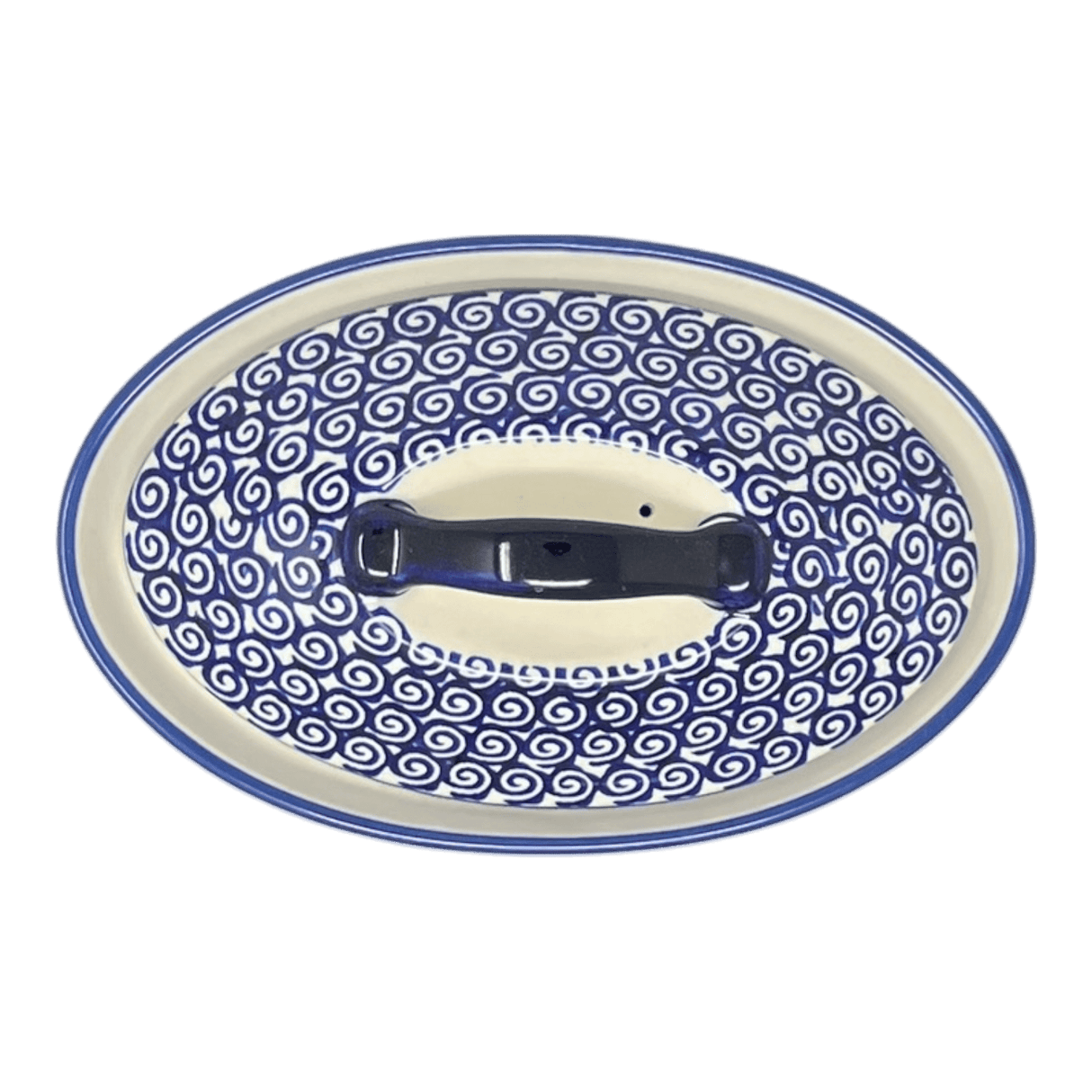 Baker, Oval, Lid, 9" x 6" in "Flower Power" by Manufaktura | Z156T-JS14