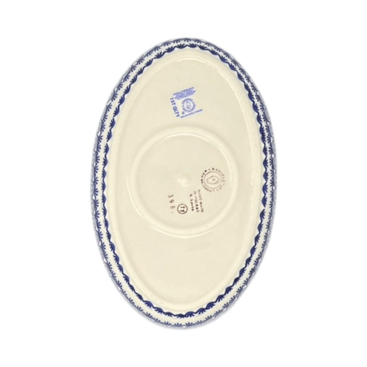 Baker, Oval, Lid, 9" x 6" in "Flower Power" by Manufaktura | Z156T-JS14