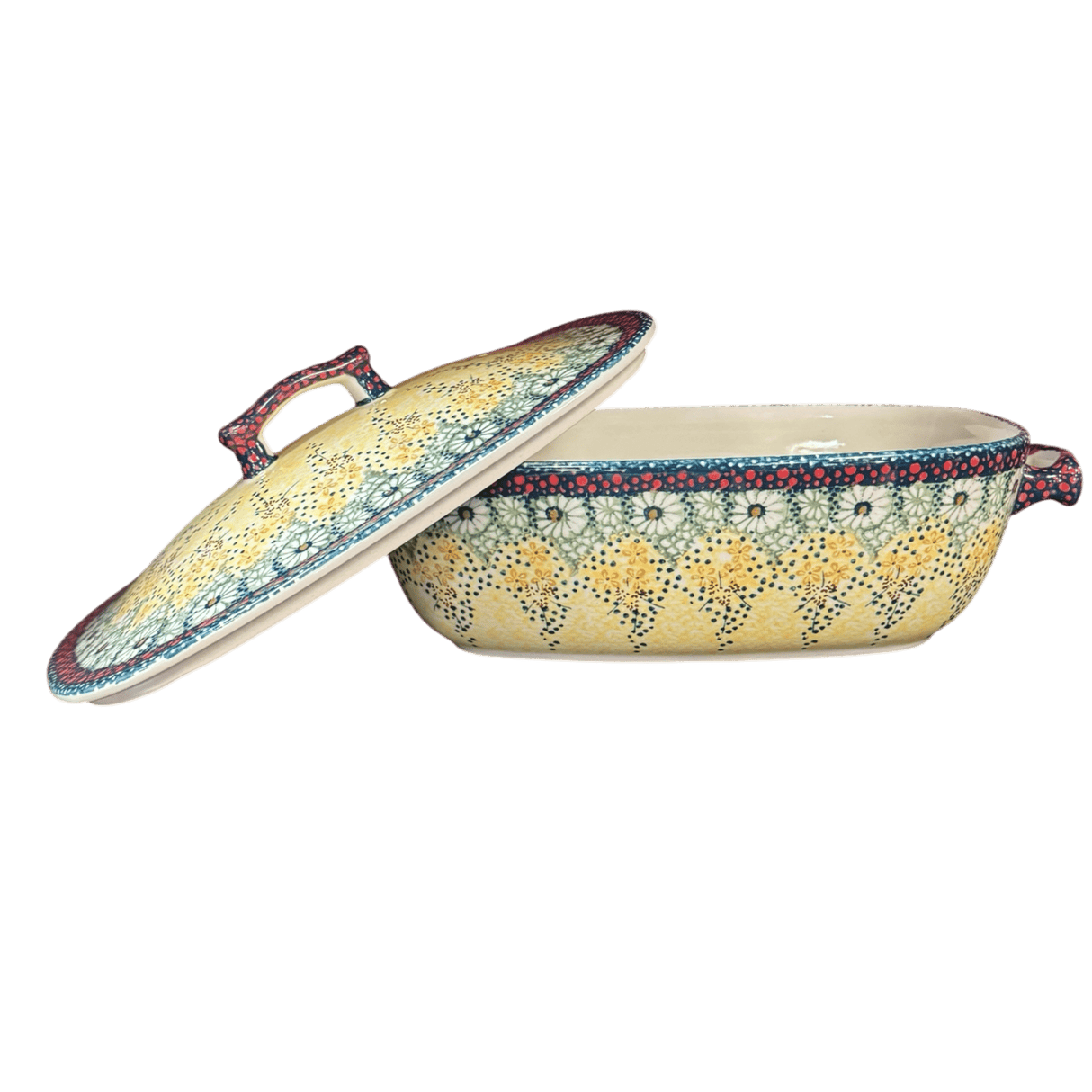 Baker, Oval, Covered, 12" x 7" in "Sunshine Grotto" by Manufaktura | Z161S-WK52