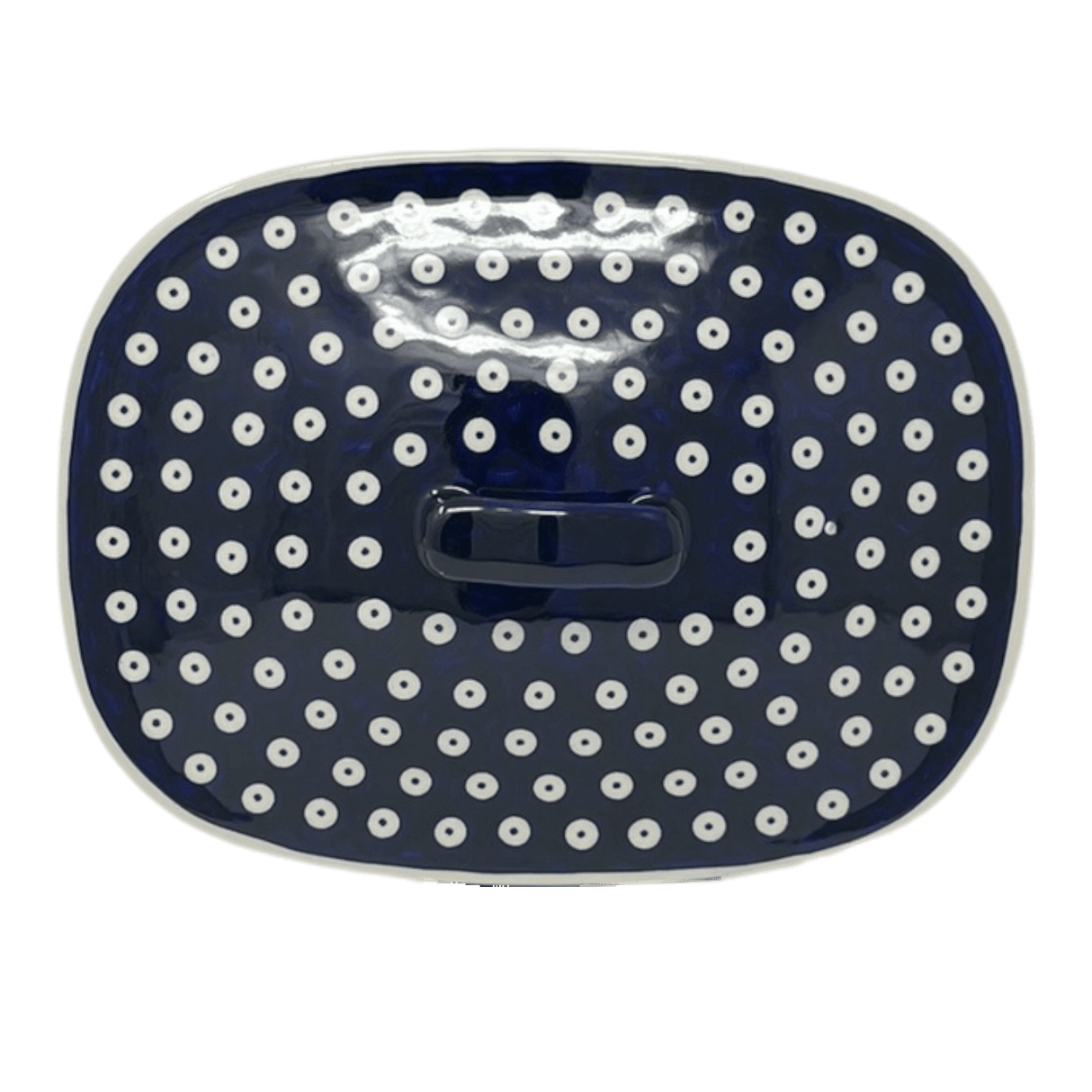 Baker, Oval, Covered, 12" x 7" in "Berry Dot" by Manufaktura | Z161T-BL04