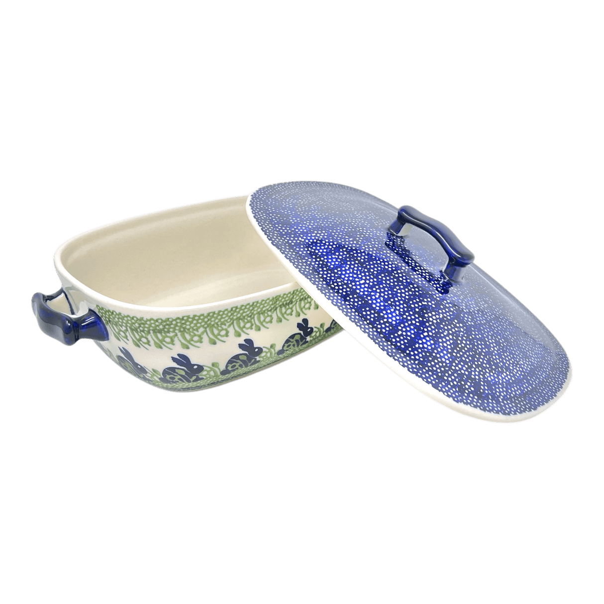 Baker, Oval, Covered, 12" x 7" in "Bunny Love" by Manufaktura | Z161T-P324