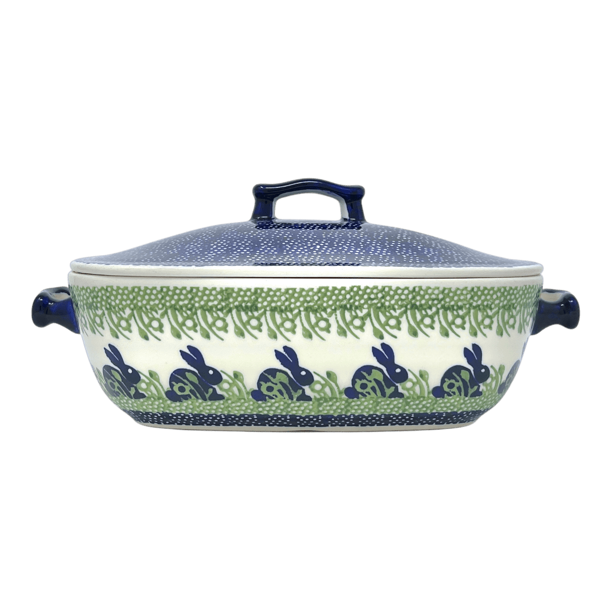 Baker, Oval, Covered, 12" x 7" in "Bunny Love" by Manufaktura | Z161T-P324