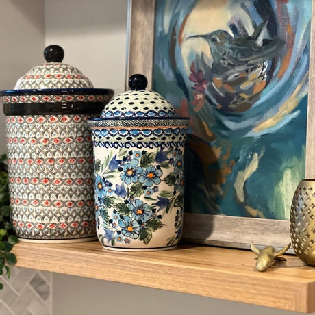 Canister, 2 Liter in "Beaded Turquoise" by Zaklady | Y1244-DU203