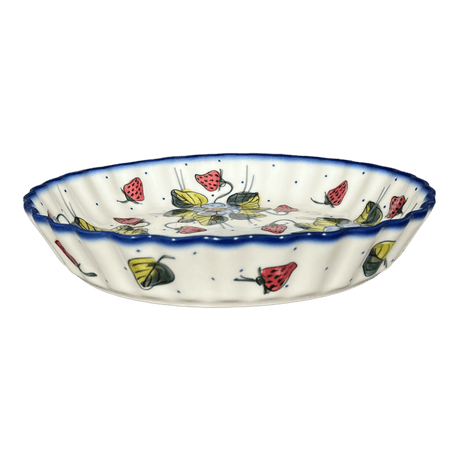 Pan, Tart, 9.8", WR (WR52D) in "Strawberries & Blossoms" by W.R. Ceramika | WR52D-WR2