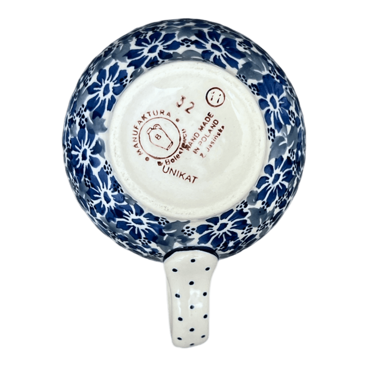 Mug, Belly Mug, 16 oz Large in "Winter Hibiscus" by Manufaktura | K068U-JZ42