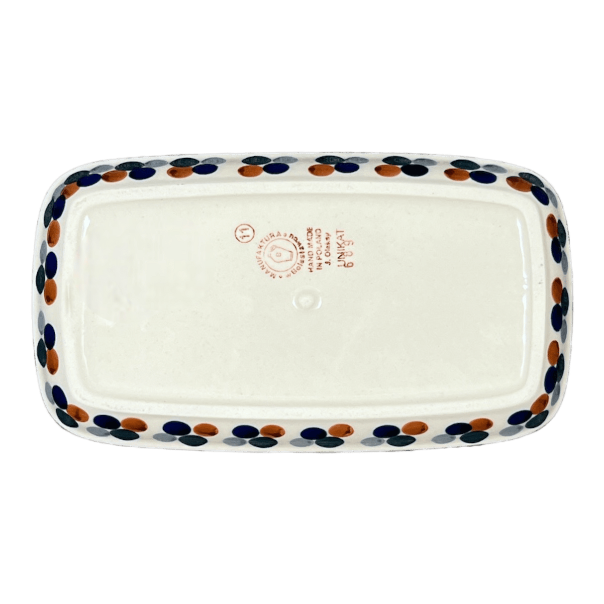 Butter Dish, American, 4" x 7.5" in "Fall Confetti" by Manufaktura | M074U-BM01