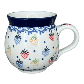 Polish Pottery CA 12 oz. Belly Mug (Mixed Berries) | A070-1449X Additional Image at PolishPotteryOutlet.com
