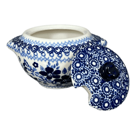 Polish Pottery 3" Sugar Bowl (Duet in Blue) | C003S-SB01 Additional Image at PolishPotteryOutlet.com