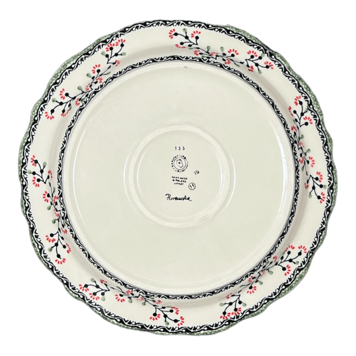 Platter, Round, Ornate, 13.5" in "Cherry Blossoms" by Manufaktura | T142S-DPGJ