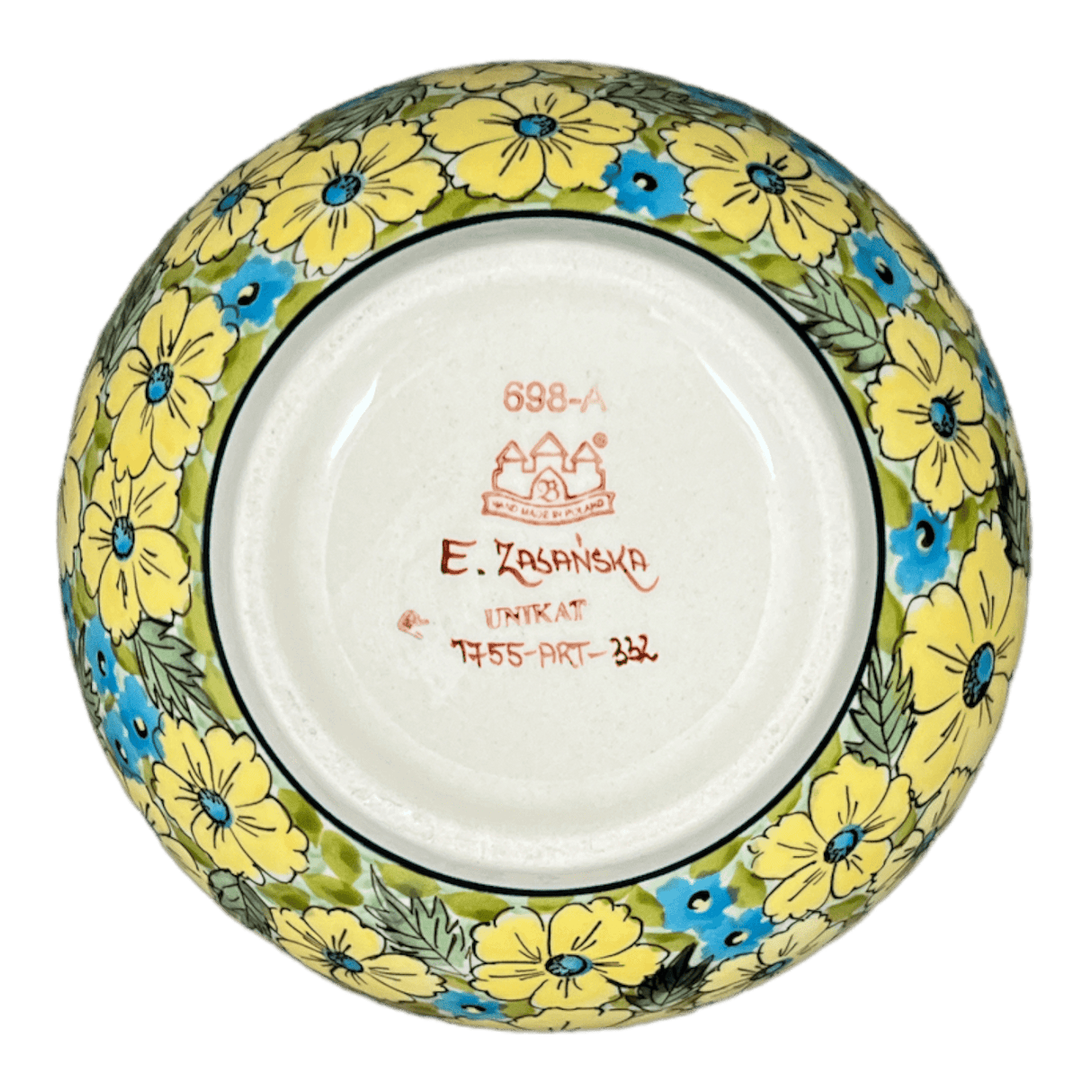 Bowl, Round, Deep, 6.25" in "Sunny Meadow" by Zaklady | Y1755A-ART332