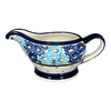 Polish Pottery Zaklady 16 oz. Gravy Boat (Garden Party Blues) | Y1258-DU50 at PolishPotteryOutlet.com