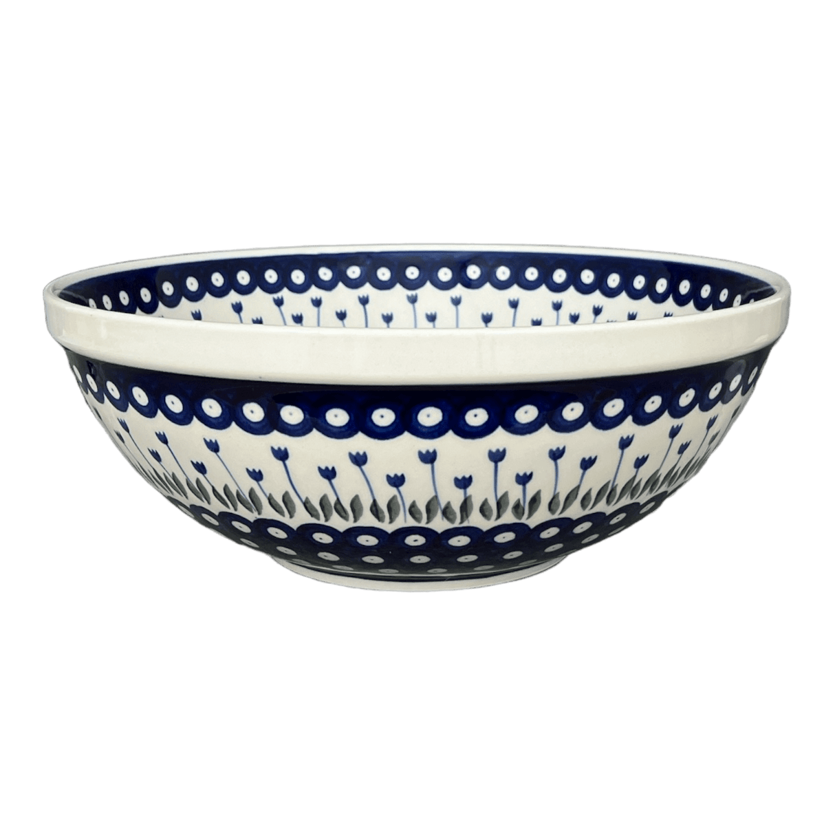Bowl, Round, 12.75" in "Tulip Dot" by Ceramika Artystyczna | A154-377Z