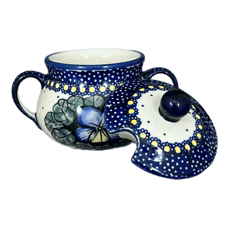 Bowl, Round, Sugar Bowl, 3.5" in "Pansies" by Manufaktura | C015S-JZB