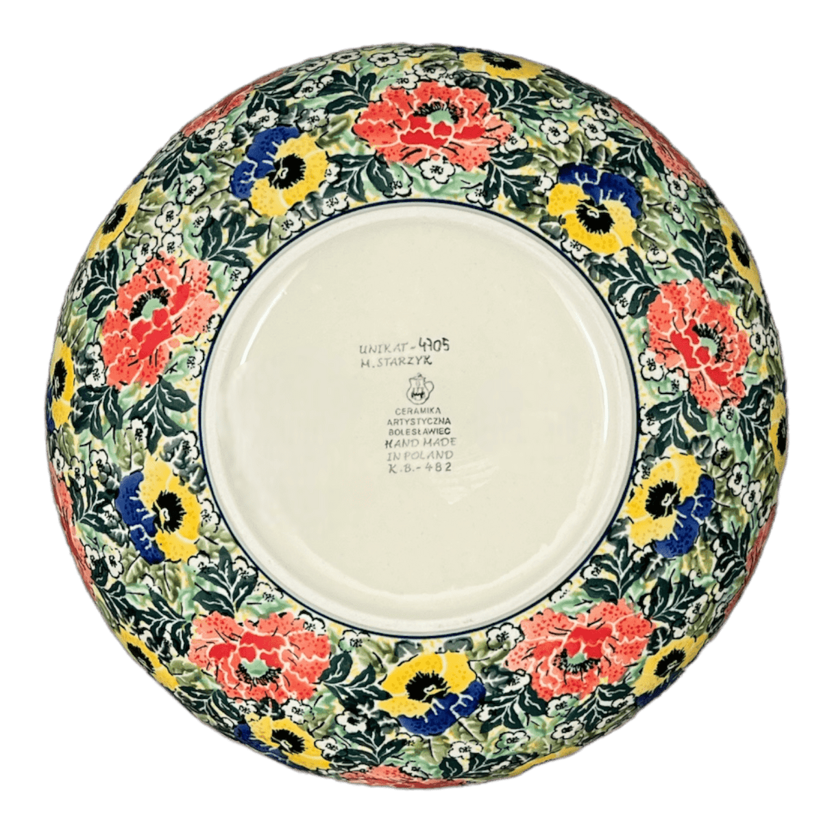 Bowl, Round, Serving, 10.5" in "Tropical Love" by Ceramika Artystyczna | AC36-U4705
