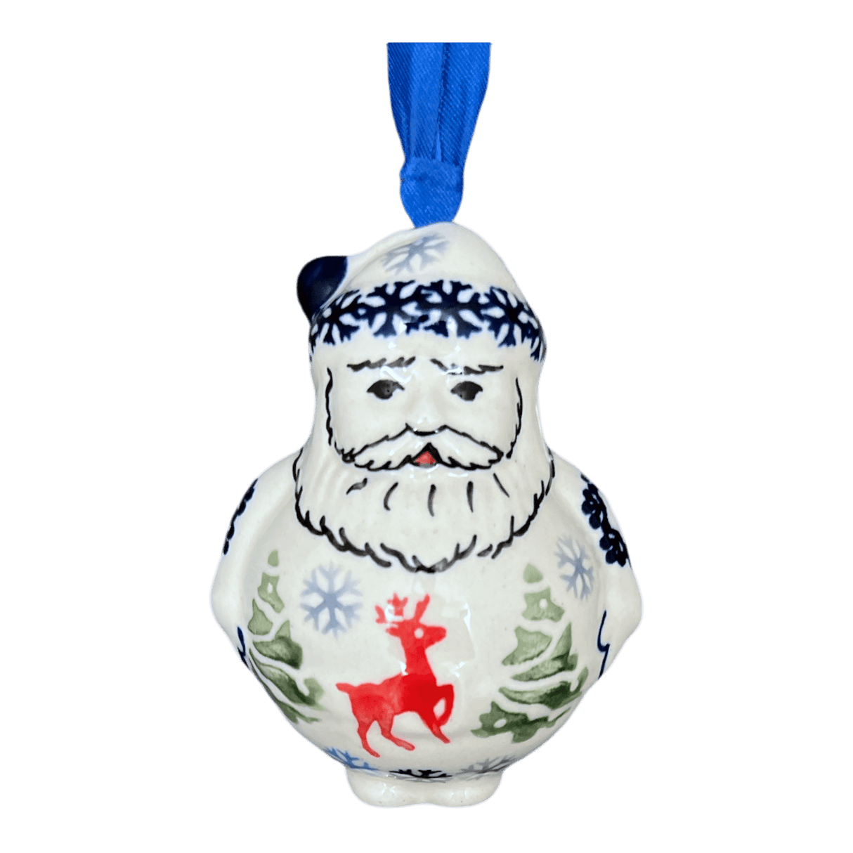 Ornament, Santa, 2.5" in "Reindeer Games" by Manufaktura | K144T-BL07