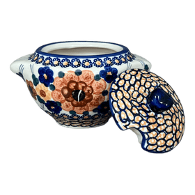 Polish Pottery 3" Sugar Bowl (Bouquet in a Basket) | C003S-JZK Additional Image at PolishPotteryOutlet.com
