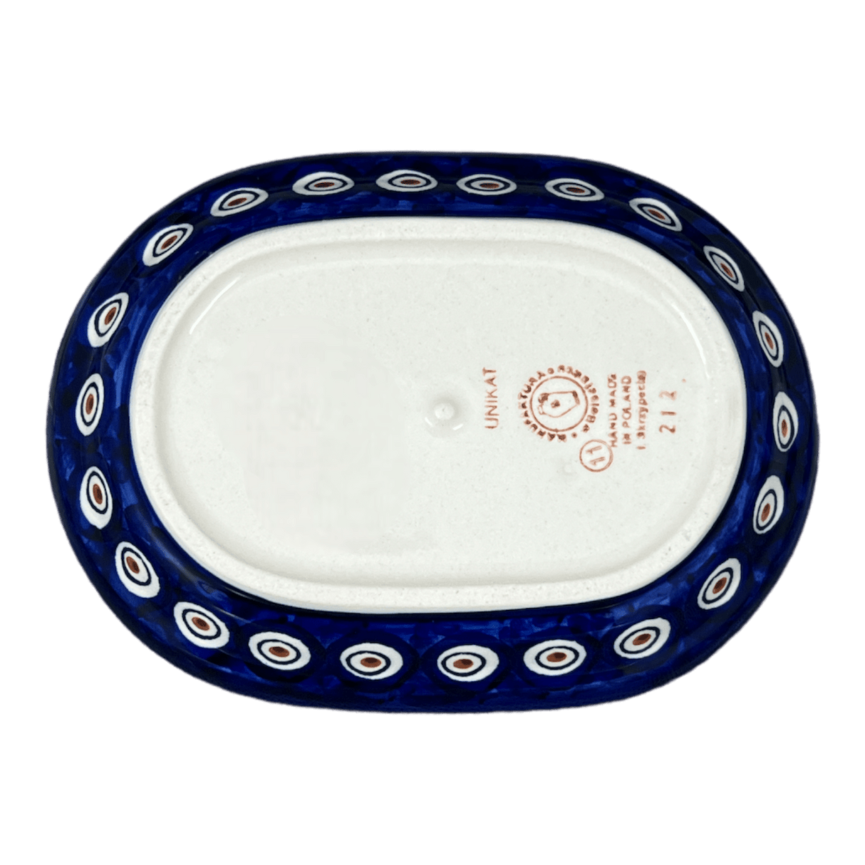 Butter Dish, Fancy, 5" x 7" in "Peacock Dot" by Manufaktura | M077U-54K