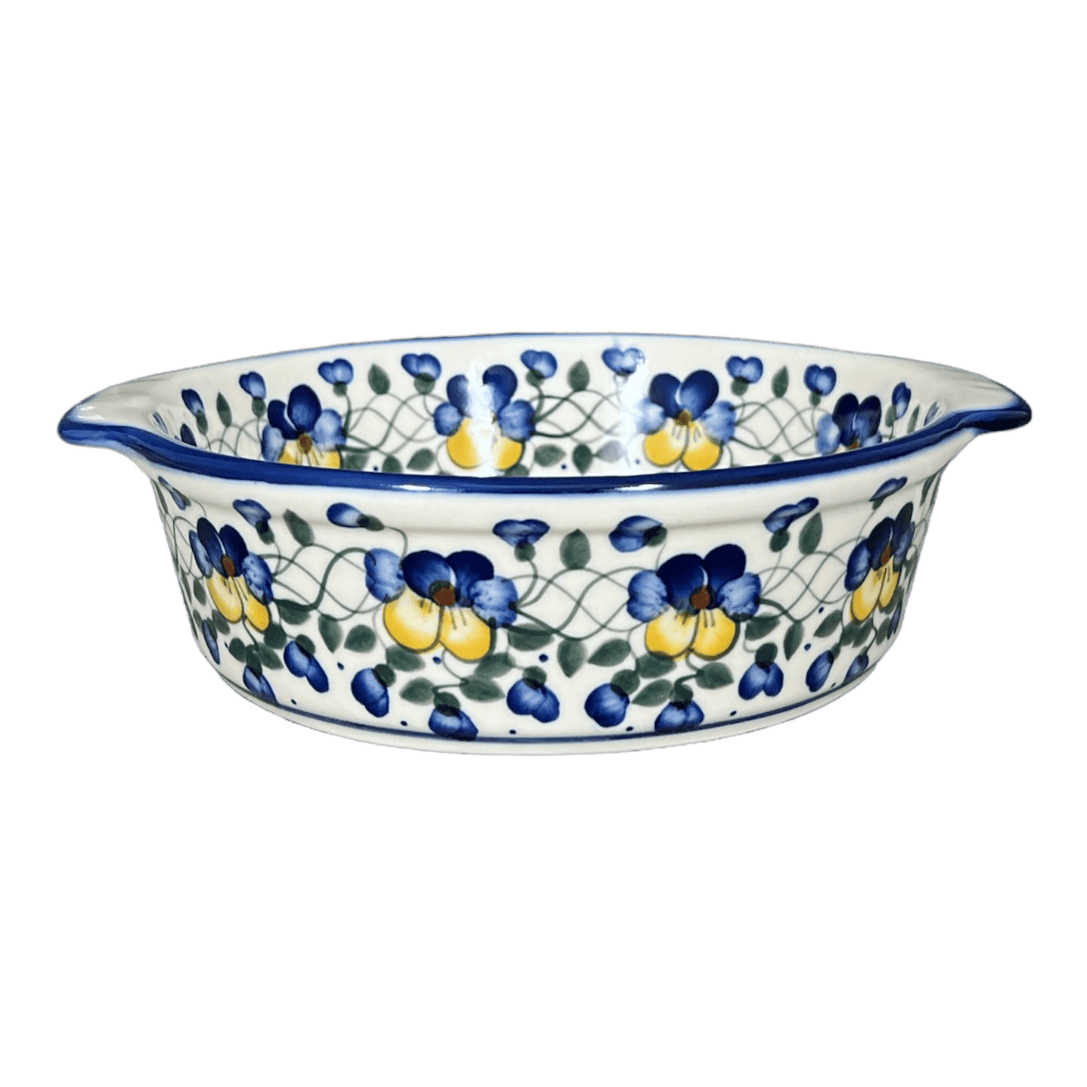 Baker, Round, 8", WR (WR43F) in "Pansy Wreath" by W.R. Ceramika | WR43F-EZ2