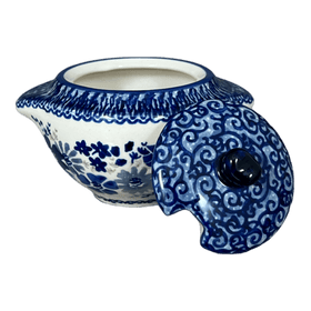 Polish Pottery 3" Sugar Bowl (Blue Life) | C003S-EO39 Additional Image at PolishPotteryOutlet.com