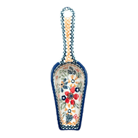 A picture of a Polish Pottery 6" Scoop (Ruby Bouquet) | L018S-DPCS as shown at PolishPotteryOutlet.com/products/6-scoop-ruby-bouquet-l018s-dpcs