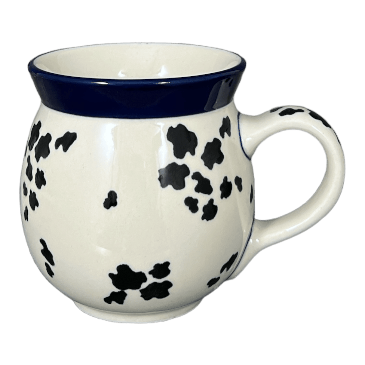 Mug, Belly Mug, 16 oz Large in "Cowabunga - Blue Rim" by Ceramika Artystyczna | A073-2417X