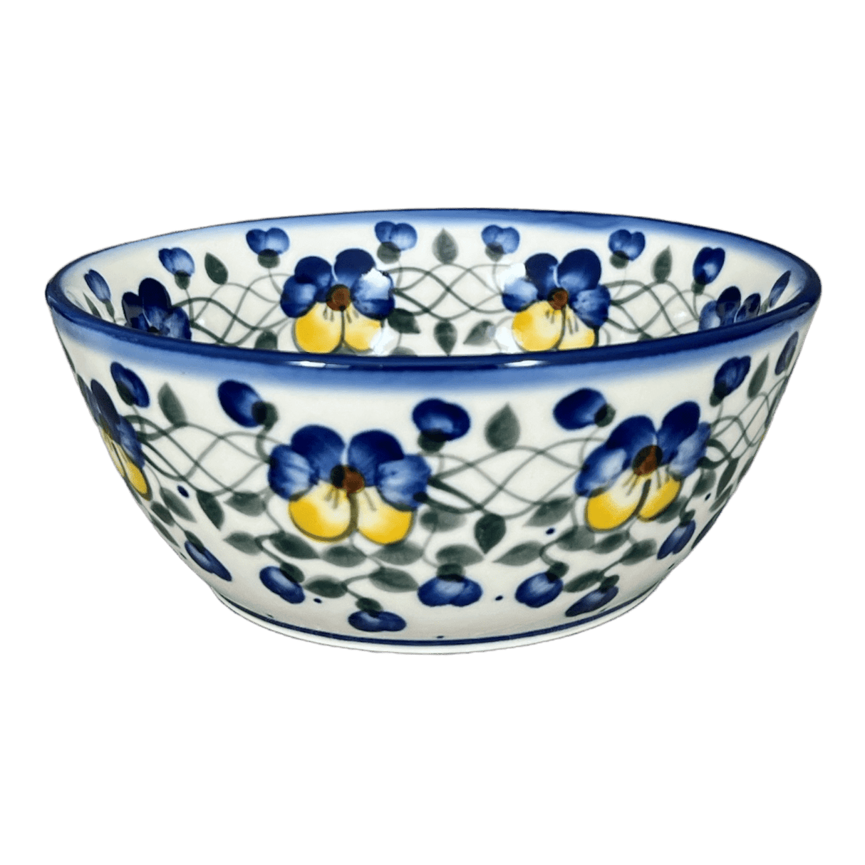 Bowl, Round, 7", WR (WR12C) in "Pansy Wreath" by W.R. Ceramika | WR12C-EZ2