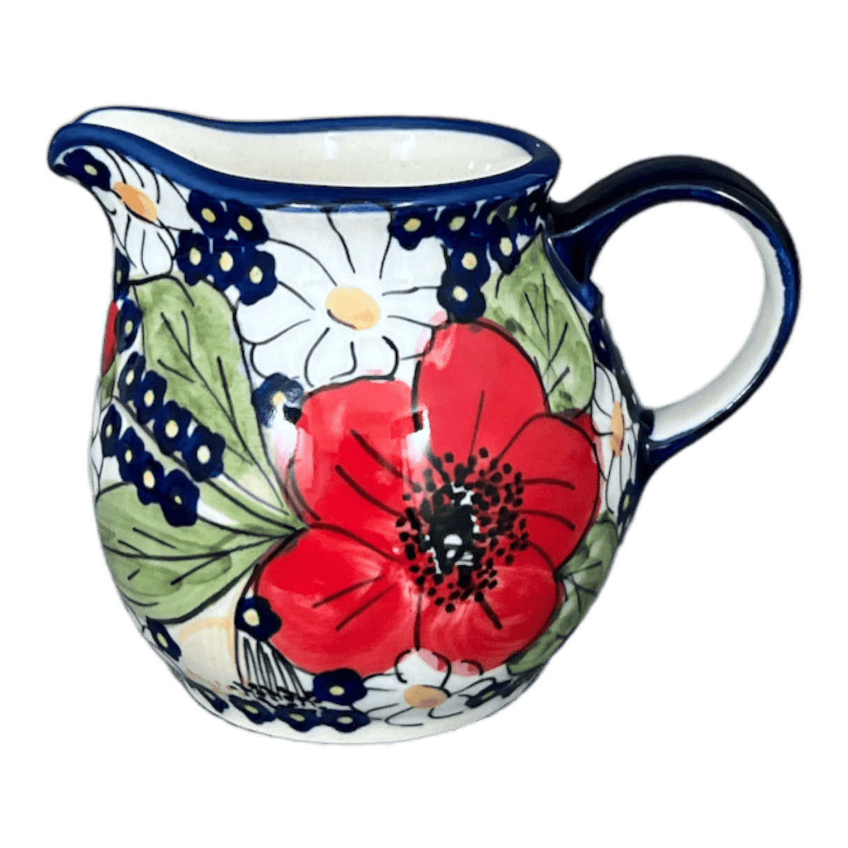 Creamer, The Cream of Creamers-"Basia", 6.5 oz in "Poppies & Posies" by Manufaktura | D019S-IM02