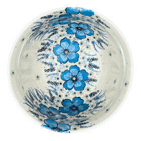 Polish Pottery Zaklady 8" Extra-Deep Bowl (Something Blue) | Y985A-ART374 Additional Image at PolishPotteryOutlet.com