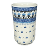 Polish Pottery CA 12 oz. Tumbler (Blue Fan Dance) | A076-1981X at PolishPotteryOutlet.com