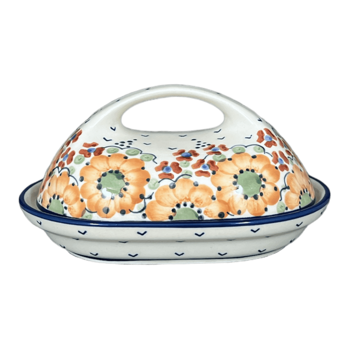 Butter Dish, Fancy, 5" x 7" in "Autumn Harvest" by Manufaktura | M077S-LB