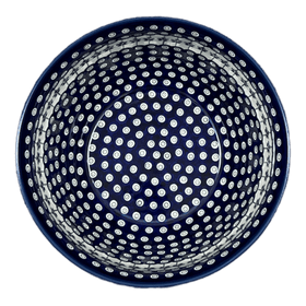 Polish Pottery Zaklady Extra- Deep 10.5" Bowl (Petite Floral Peacock) | Y986A-A166A Additional Image at PolishPotteryOutlet.com