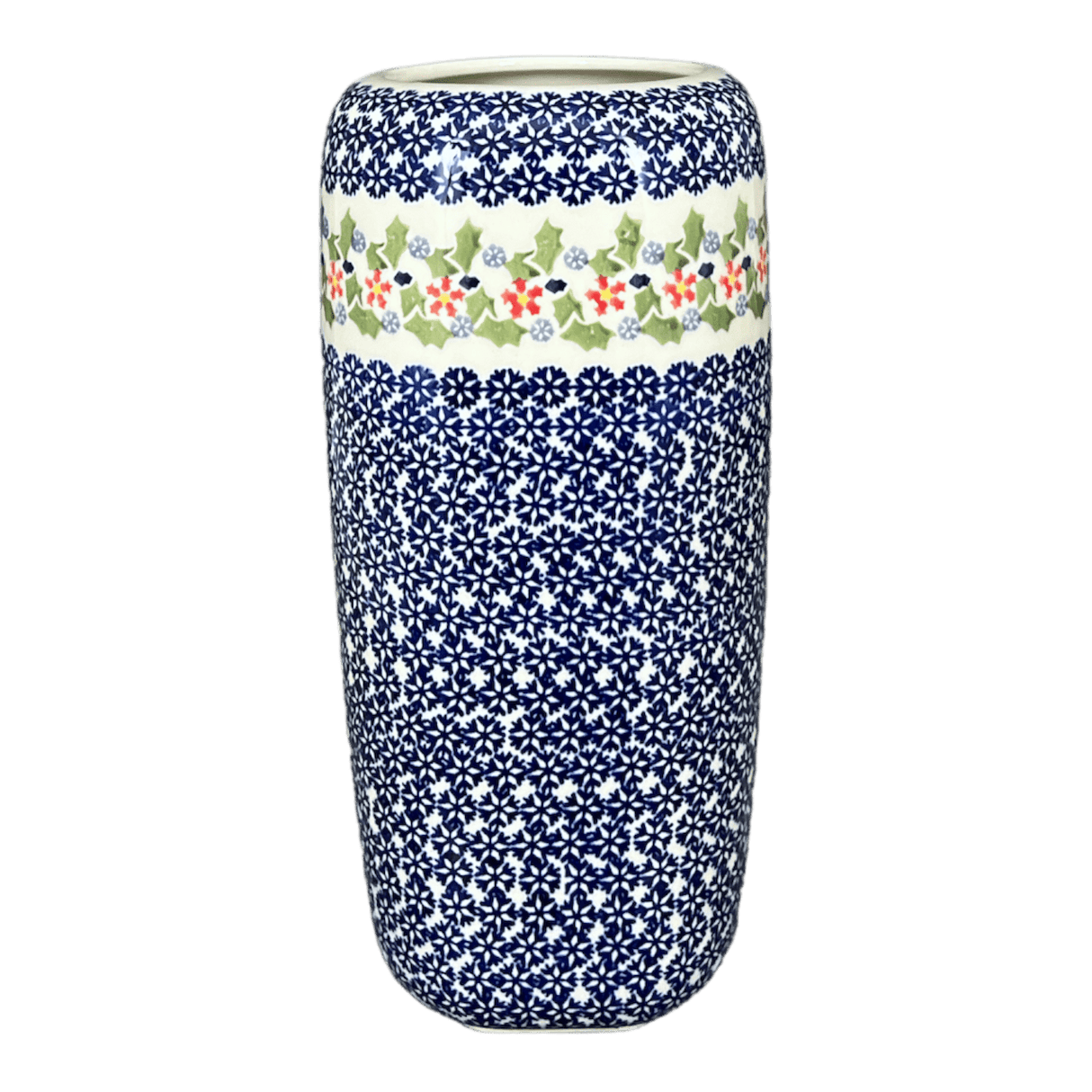 Vase, Tall, 11.75" in "Holly In Bloom" by Manufaktura | W044T-IN13