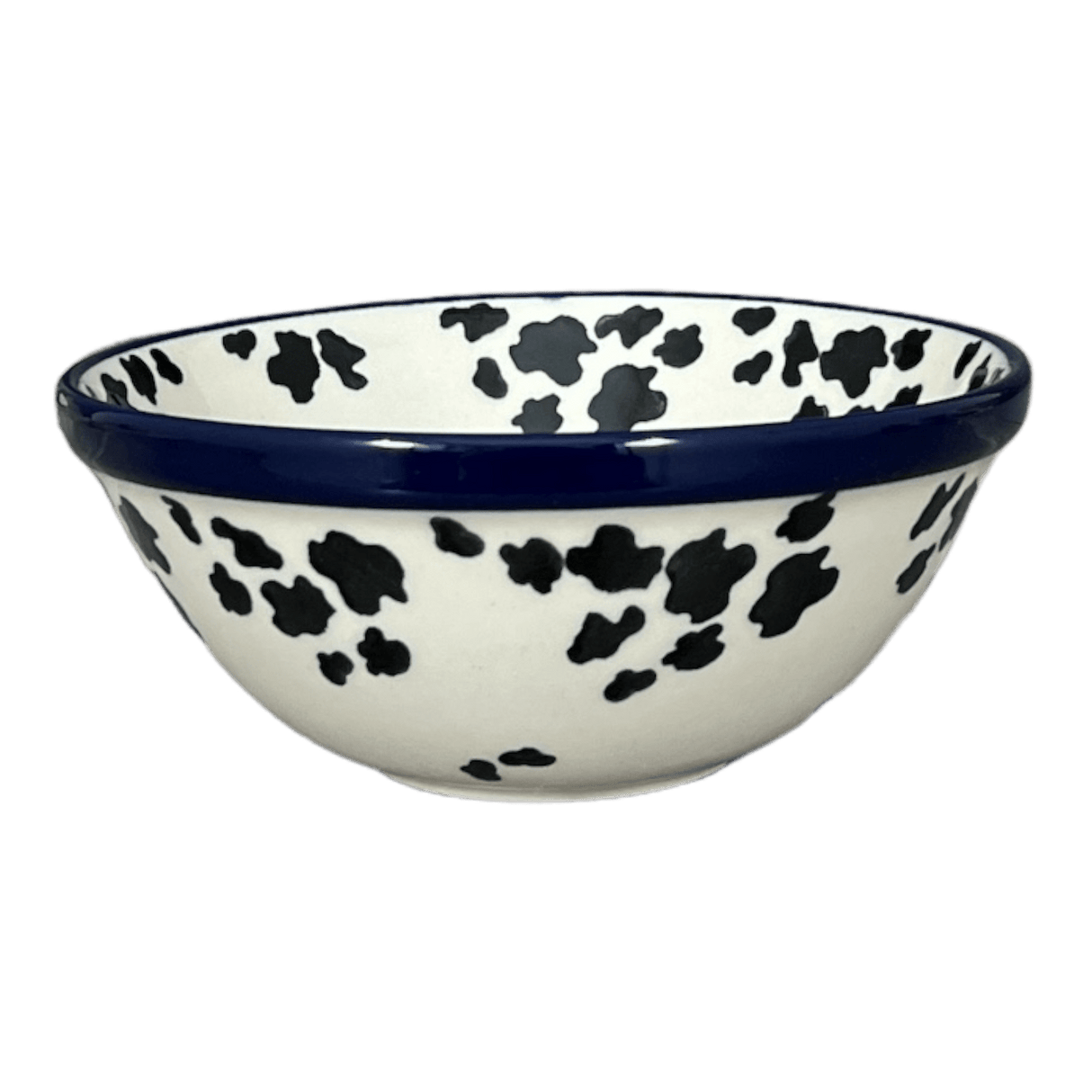 Bowl, Round, Kitchen, 5.5" in "Cowabunga - Blue Rim" by Ceramika Artystyczna | A059-2417X
