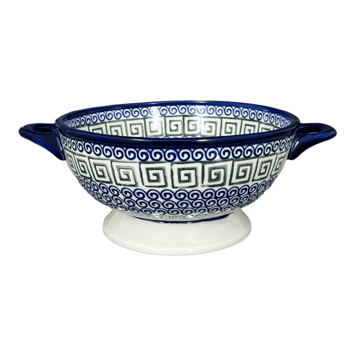 Bowl, Round, Colander/Berry, 7.75", WR (WR62A) in "Greek Columns" by W.R. Ceramika | WR62A-NP20
