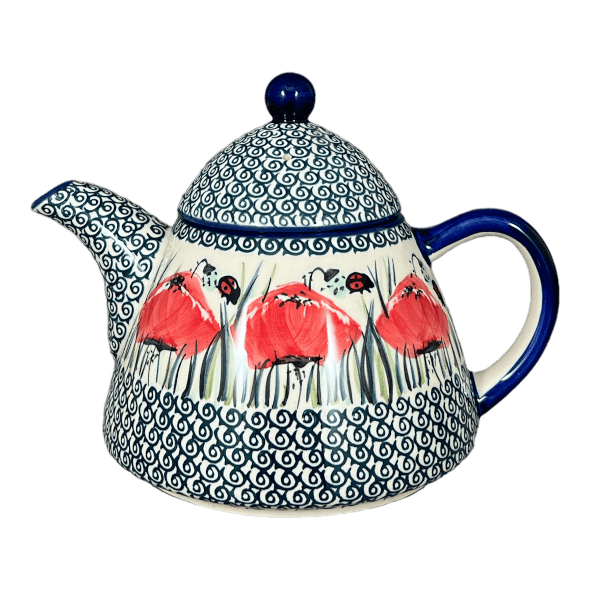 Teapot, 0.9 Liter in "Poppy Paradise" by Manufaktura | C005S-PD01