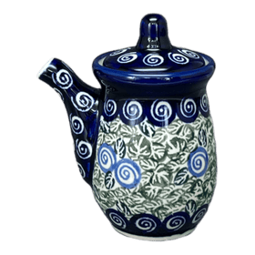 Polish Pottery Zaklady Soy Sauce Pitcher (Spring Swirl) | Y1947-A1073A Additional Image at PolishPotteryOutlet.com