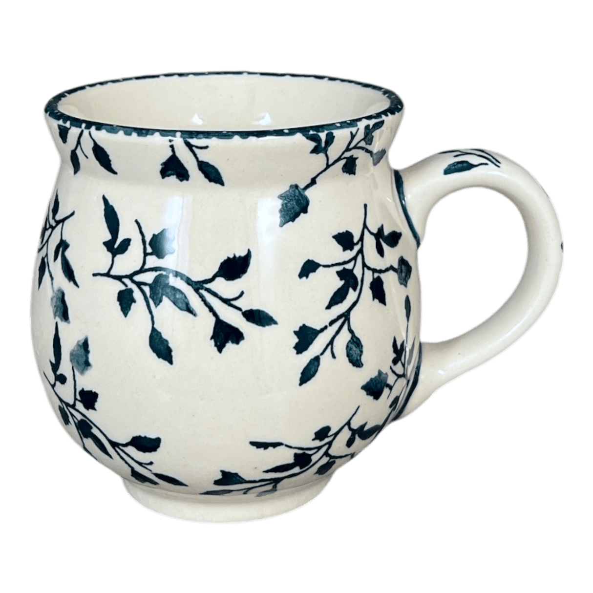 Mug, Belly Mug, 16 oz Large in "Green Spray" by Manufaktura | K068T-LISZ