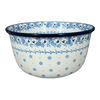 Polish Pottery CA Deep 10.5" Bowl (Pansy Blues) | A113-2346X at PolishPotteryOutlet.com